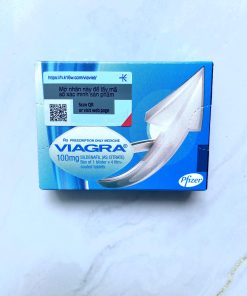 VIAGRA 100 Pfizer (Sildenafil 100mg) H/4viên điều trị rối loạn cương dương, yếu sinh lý, liệt dương 2 viagra 100 mg