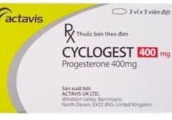 Viên đặt Cyclogest 400mg Actavis cân bằng nội tiết tố nữ, điều trị các hội chứng tiền kinh,