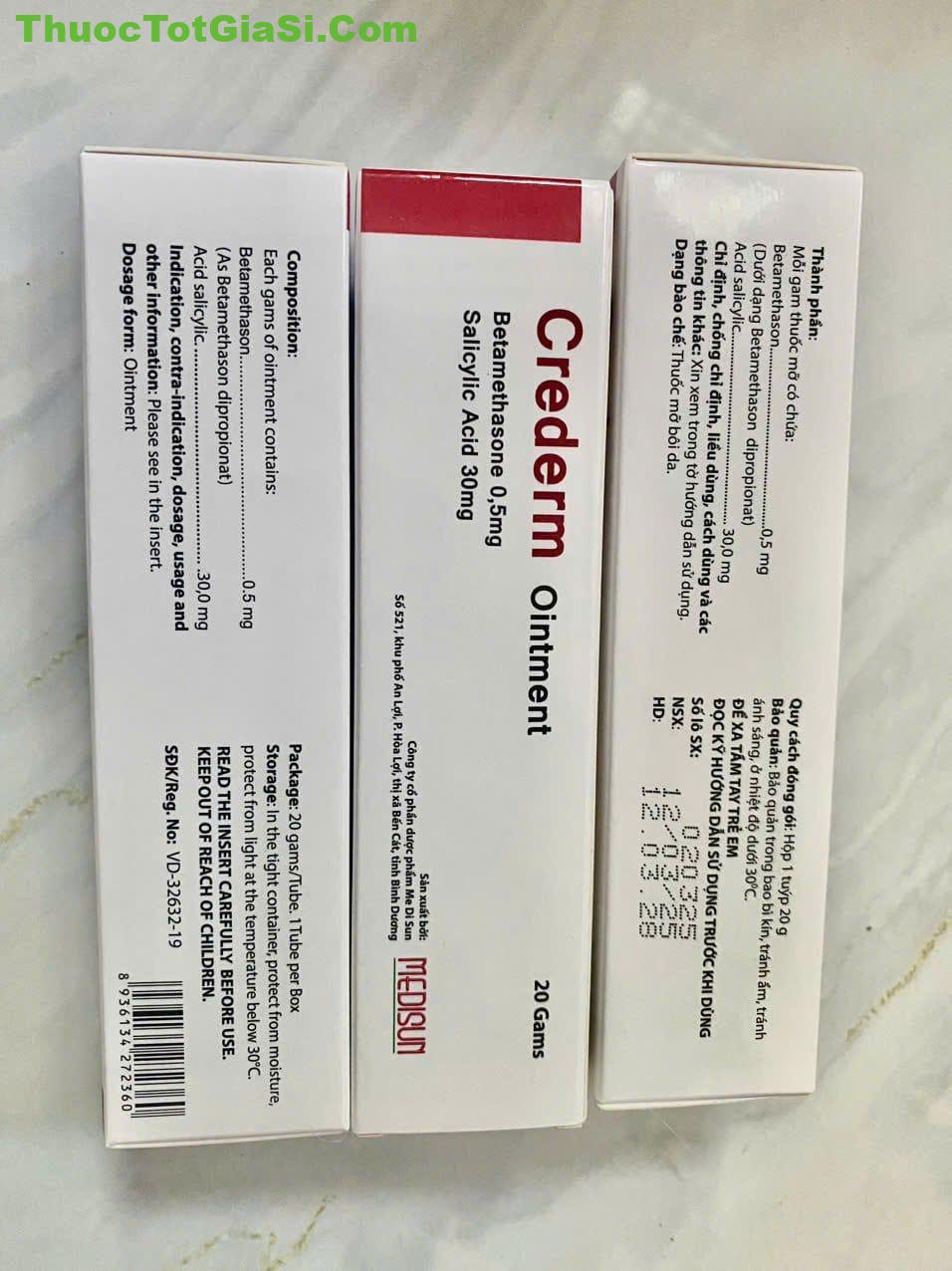 Kem bôi CREDERM OINTMENT Cream tuýp 30g Kem boi CREDERM OINTMENT Cream tuyp 30g