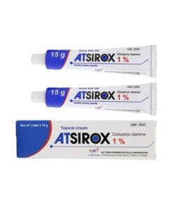 Atsirox Cream An Thiên 15g (Ciclopirox olamine 1%) điều trị nấm da như nấm da chân, nấm da đùi, nấm da toàn thân