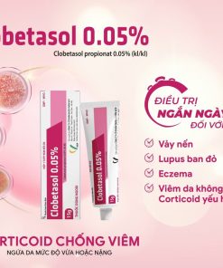 Kem bôi vảy nến Clobetasol 0.05% 15g bôi ngứa mạnh, viêm da cơ địa, chàm