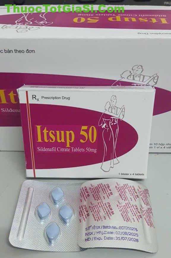 Itsup 50 Sildenafil 50mg điều trị rối loạn cương dương Itsup 50 Sildenafil 50mg điều trị rối loạn cương dương