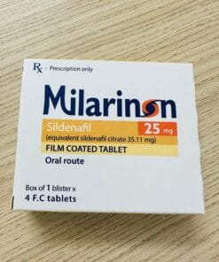Milarinon Sildenafil 25mg hộp 1 vỉ x 4 viên