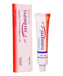 Tazoretin C Gel 15g điều trị mụn trứng cá, mụn thâm hiệu quả