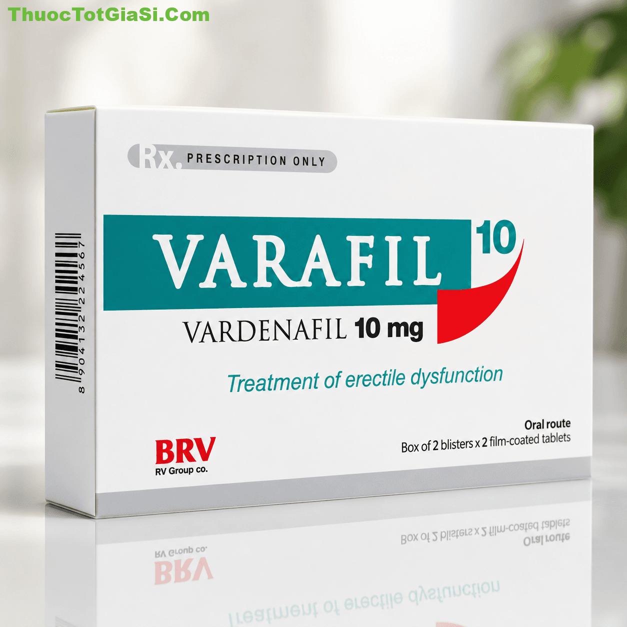 VARAFIL 10 Vardenafil 10mg BRV điều trị rối loạn cương dương Varafil 10, Vardenafil 10mg, thuốc Varafil 10, Varafil 10 Vardenafil