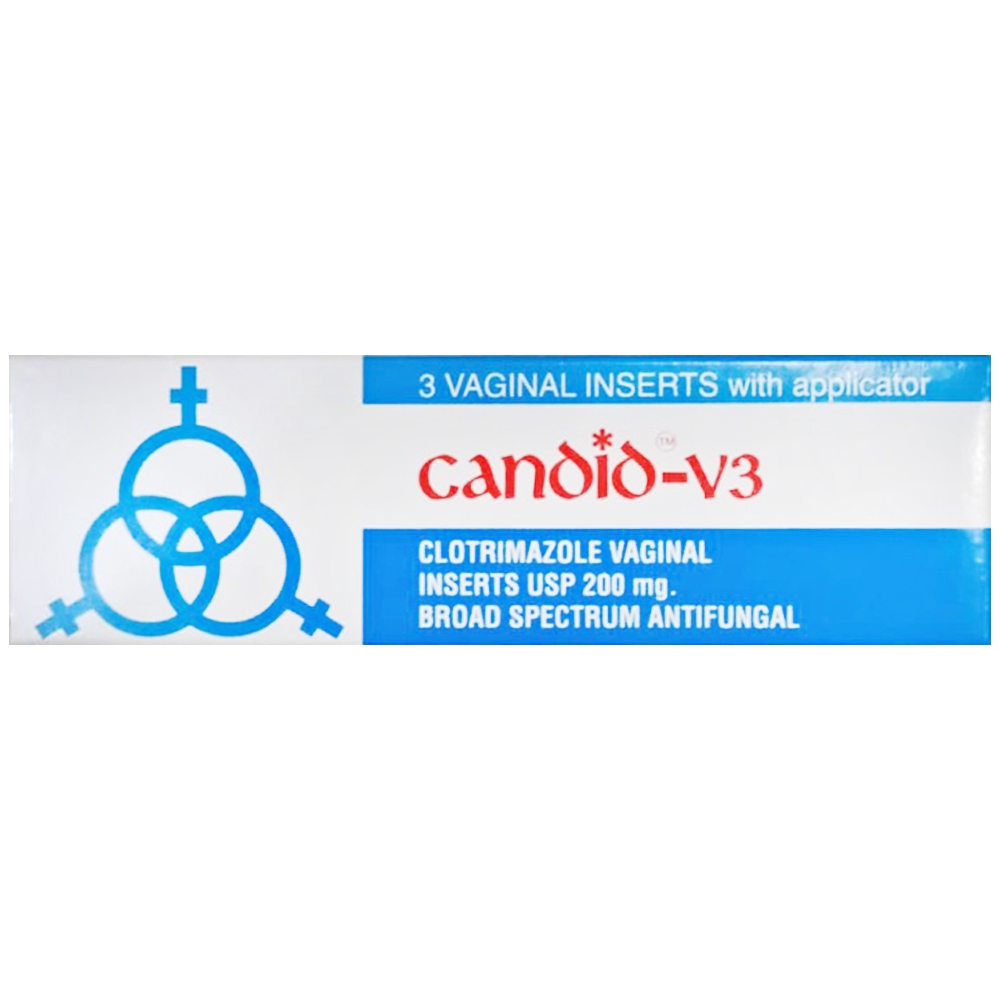 Viên đặt nấm phụ khoa Candid-V3 Glenmark điều trị bệnh nhiễm nấm Candida (1 vỉ x 3 viên) 3 Viên đặt âm đạo Candid-V3 Glenmark điều trị bệnh nhiễm Candida (1 vỉ x 3 viên) | THUOCTOTGIASI.COM
