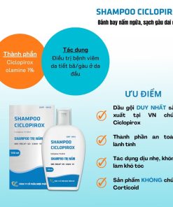Dầu gội trị nấm gàu da đầu Shampoo Ciclopirox VCP 100ml
