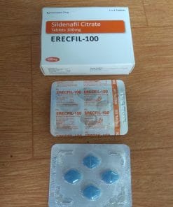 Erecfil-100 Sildenafil Citrate 100mg điều trị rối loạn cương dương (1 vỉ x 4 viên)