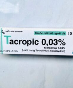 TACROPIC 0.03% 10g DAVI điều trị viêm da dị ứng, viêm da cơ địa, chàm, vảy nến