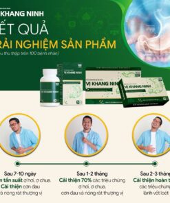 Dạ dày thảo dược VỊ KHANG NINH VCP H30v hỗ trợ viêm loét, trào ngược thực quản, ợ chua, sưng huyết hang môn vị 1 vị khang ninh