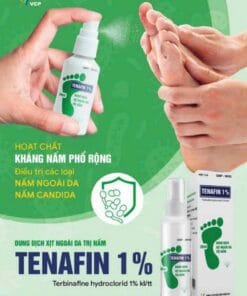 Xịt nấm TENAFIN 1% VCP (Terbinafine Hydroclorid) trị nấm phổ rộng, nấm bẹn, nấm bàn chân, nấm lác đồng tiền 20ml
