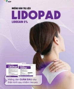 Miếng dán LIDOPAD (Lidocain 5%) VCP giảm đau dây thần kinh hiệu quả