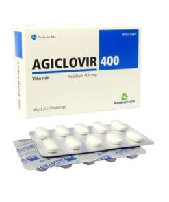 Thuốc AGICLOVIR 400 (Aciclovir 400mg) điều trị bệnh zona, bênh thủy đậu (hộp 30 viên)