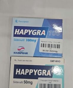 Hapygra 100 Hadiphar (Sildenafil 100mg) điều trị rối loạn cương dương, dương vật bị xìu sớm