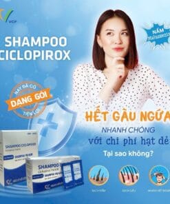 Dầu gội trị nấm gàu da đầu Shampoo Ciclopirox VCP 100ml 5 shampoo ciclopirox VCP 100ml