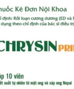 Thuốc Chrysin Primium 100mg điều trị rối loạn cương dương ED và Pe