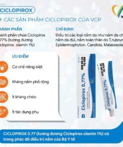 Ciclopirox 0.77% VCP - Thuốc bôi trị nấm da, lang ben, Candida hiệu quả nhanh 1 thuocboiCiclopirox0 77