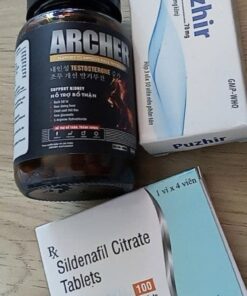 Thuốc Archer lọ 45 viên hỗ trợ bổ thận tráng dương, tăng cường sinh lý nam 4 Archer Hitgra 100 Siloflam 100 Sildenafil 100mg
