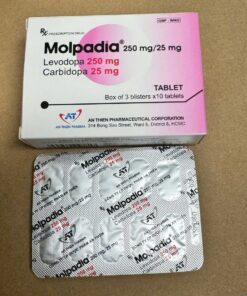 Thuốc Molpadia 250mg/25mg AT PHARMA h/30v điều trị bênh Parkinson (An Thiên) 1 Thuoc Molpadia 250mg 25mg AT