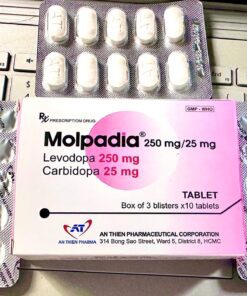 Thuốc Molpadia 250mg/25mg AT PHARMA h/30v điều trị bênh Parkinson (An Thiên) 3 Thuoc Molpadia 250mg25mg AT e1746263969890