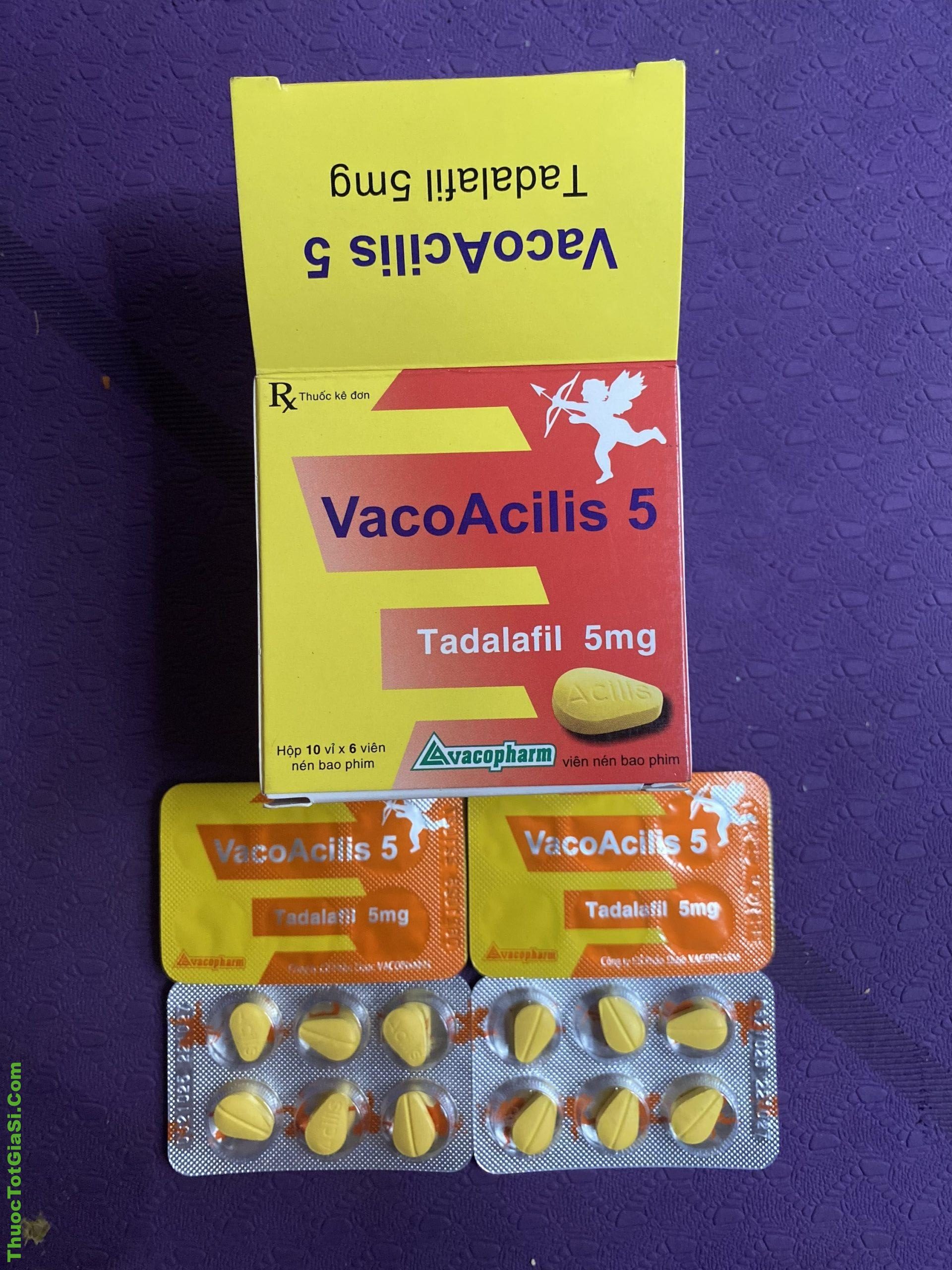 Thuốc Vacoacilis 5 Avacopharm (Tadalafil 5mg) điều trị rối loạn cương dương Vacoacilis 5 (Tadalafil 5mg) điều trị rối loạn cương dương