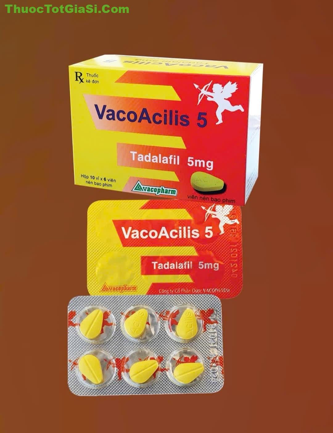 Thuốc Vacoacilis 5 Avacopharm (Tadalafil 5mg) điều trị rối loạn cương dương Thuốc Vacoacilis 5 Avacopharm (Tadalafil 5mg) điều trị rối loạn cương dương