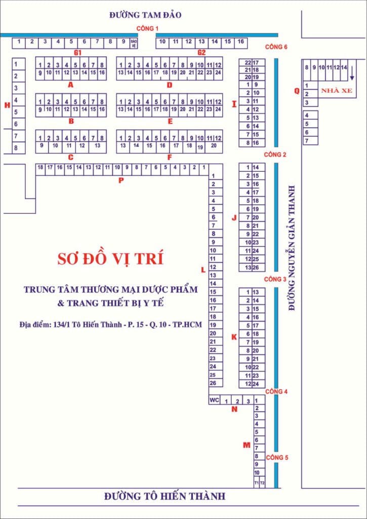 so do vi tri cac quay cho thuoc To Hien Thanh quan 10