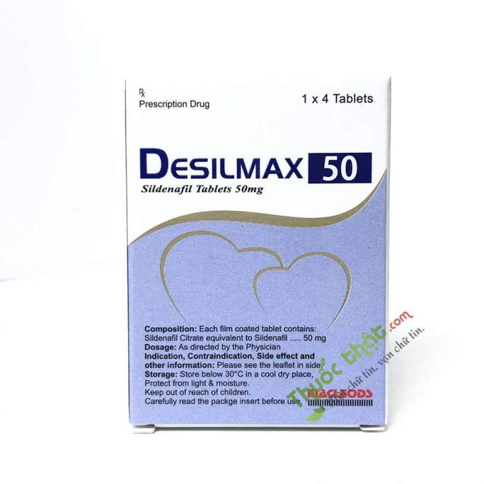 Thuốc Desilmax 50 (Sildenafil 50mg) | thuoctotgiasi.com
