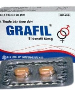 Thuốc GRAFIL Sildenafil 50mg H/4v điều trị rối loạn cương dương, tăng áp động mạch phổi