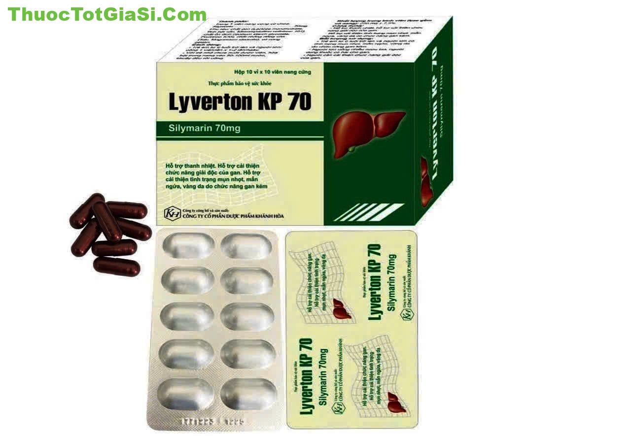 Thuốc Lyverton KP 70 Silymarin 70mg Khánh Hòa Thuoc Lyverton KP 70 Silymarin 70mg Khanh Hoa