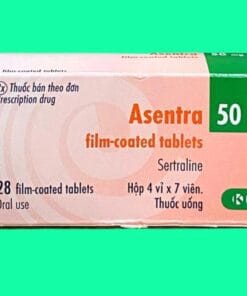 Thuốc Asentra 50mg (Sertralin) H/28v điều trị rối loạn hoảng loạn, lo âu, stress sau chấn thương