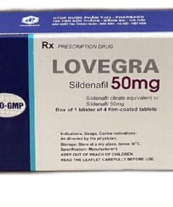 Thuốc LOVEGRA 50 (Sildenafil 50mg) H/4v điều trị rối loạn cương dương ED