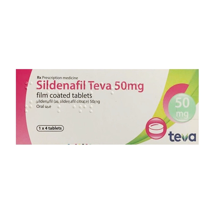 Thuốc Sildenafil TEVA 50mg H/4v - ĐIỀU TRỊ RỐI LOẠN CƯƠNG DƯƠNG 2 Sildenafil 50mg Teva giá bao nhiêu? | thuoctotgiasi.com
