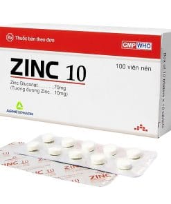 Thuốc ZINC 10 Agimexpharm (Kẽm Gluconate 70mg) H/100v bổ sung kẽm