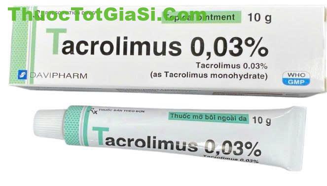 Tacrolimus monohydrate 0,03 Davipharm thuoc mo boi da Tacrolimus monohydrate 003 Davipharm thuoc mo boi da