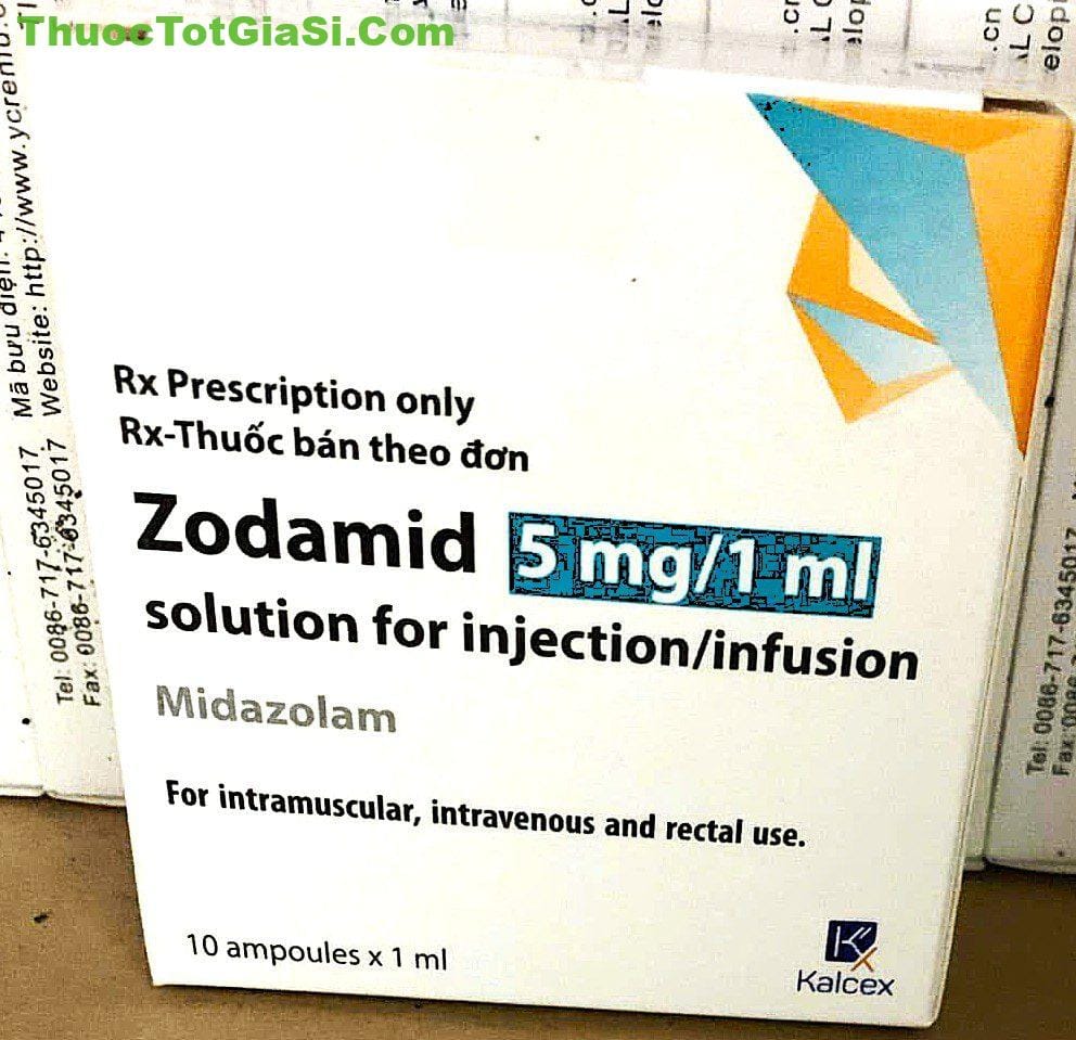Zodamid 5mg 1ml thuốc tiêm gây mê an thần dùng trong phẩu thuật