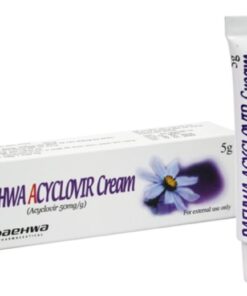 Daehwa Acyclovir Cream Hàn Quốc (màu tím) điều trị herpes, thủy đậu, sau phun xăm 1 acyclovir Deahwa cream Hàn Quốc