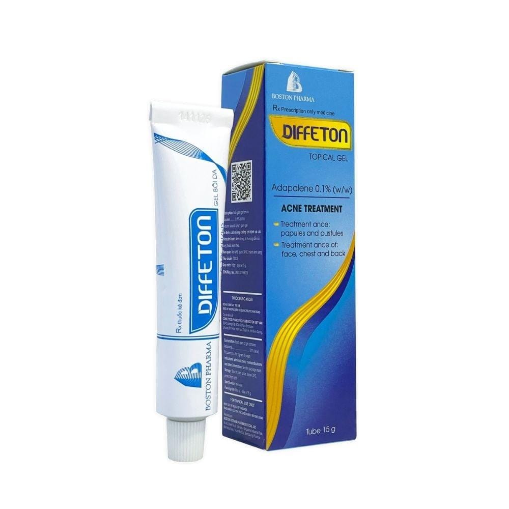 DIFFETON Adapalene 0.1% Gel trị mụn trứng cá, mụn ẩn, da sần sùi 15g 2 DIFFETON - Công ty TNHH dược mỹ phẩm và thẩm mỹ COSVIA