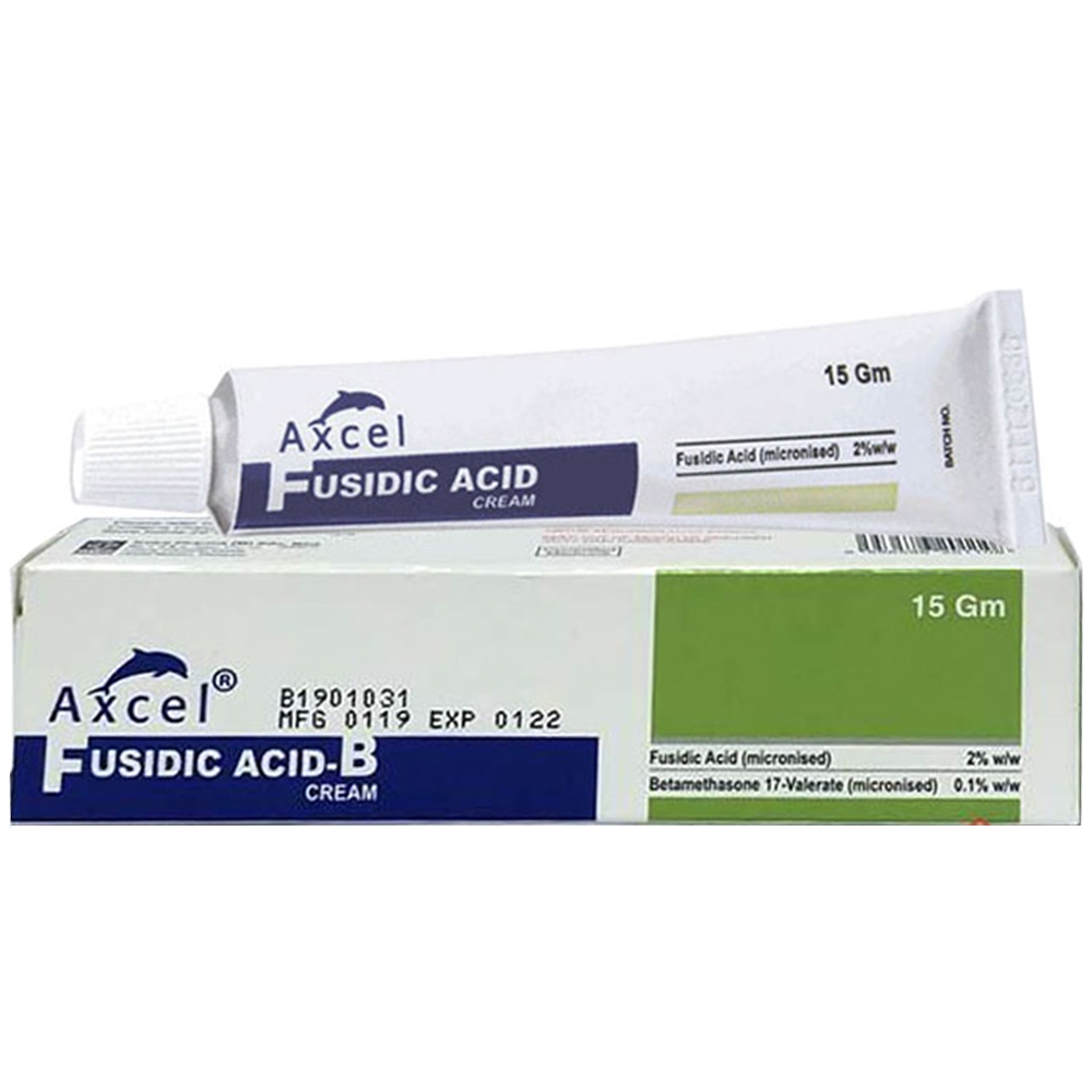 FUSIDIC ACID B cream Axcel điều trị chàm, viêm da tiếp xúc, vảy nến, Lupus ban đỏ 3 Thuốc Axcel Fusidic Acid B giá bao nhiêu? | thuoctotgiasi.com