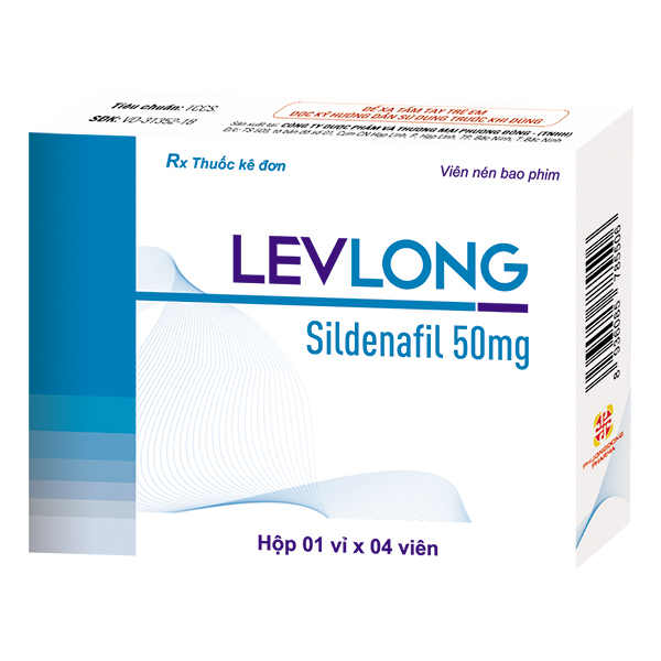 LEVLONG (Sildenafil 50mg) hộp 1 vỉ x 4 viên điều trị rối loạn cương dương 4 Thuốc LEVLONG (Sildenafil 50mg) giá bao nhiêu? |thuoctotgiasi.com