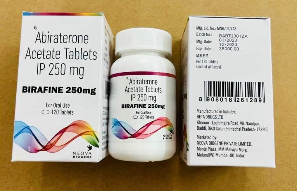 Thuốc Birafine 250 mg (Abiraterone Acetate) – Điều trị ung thư tuyến tiền liệt hiệu quả, an toàn |thuoctotgiasi.com