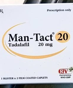Man-Tact 20 (Tadalafil 20mg) điều trị rối loạn cương dương H/2v 1 Thuốc Man Tact 20 – Tadalafil 20mg