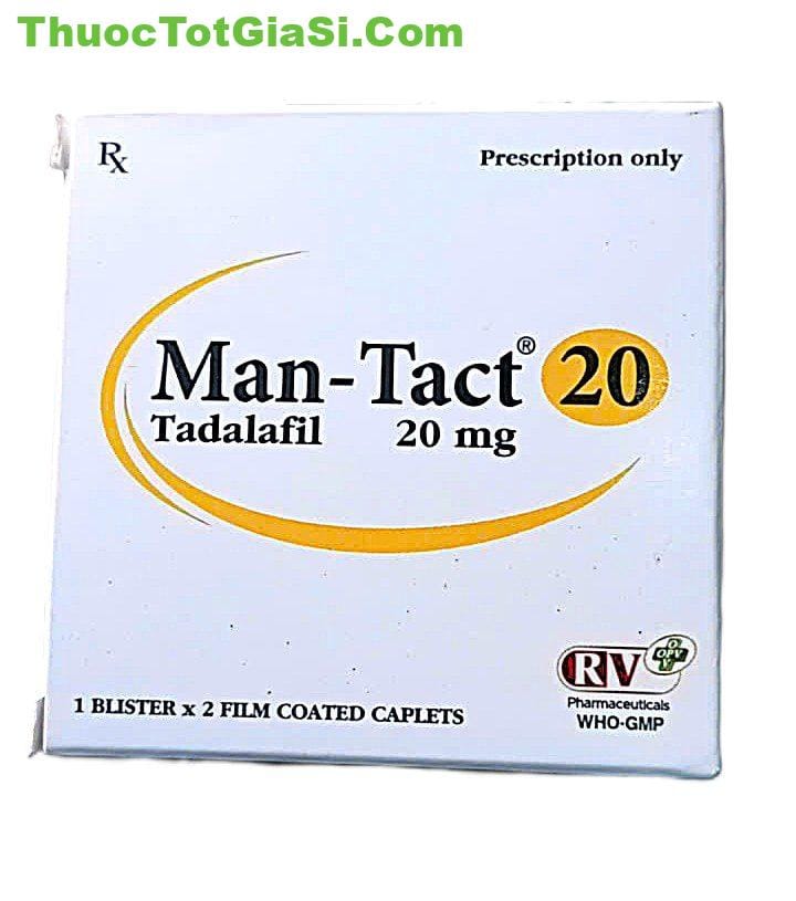 Man Tact 20 Tadalafil 20mg điều trị rối loạn cương dương #ManTact20 #ThuocManTact20
