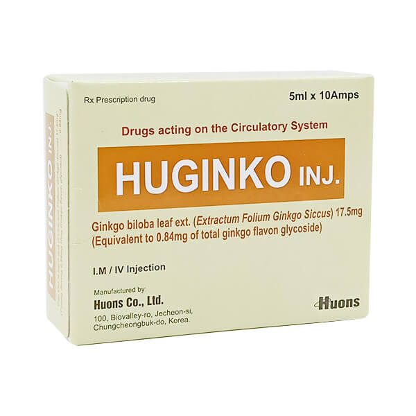 Thuốc Huginko Inj - Cải thiện rối loạn mạch máu não hiệu quả |thuoctotgiasi.com
