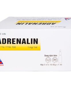 Thuốc tiêm Adrenalin (Epinephrine) VINPHACO hộp 5 vỉ x 10 ống x 1ml 1 adrenalin