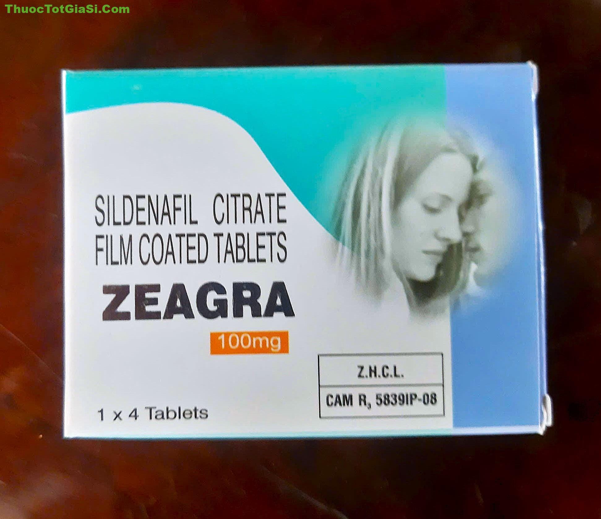 Zeagra-100 (Sildenafil 100mg) thuốc điều trị rối loạn cương dương Zeagra-100 (Sildenafil 100mg) thuốc điều trị rối loạn cương dương