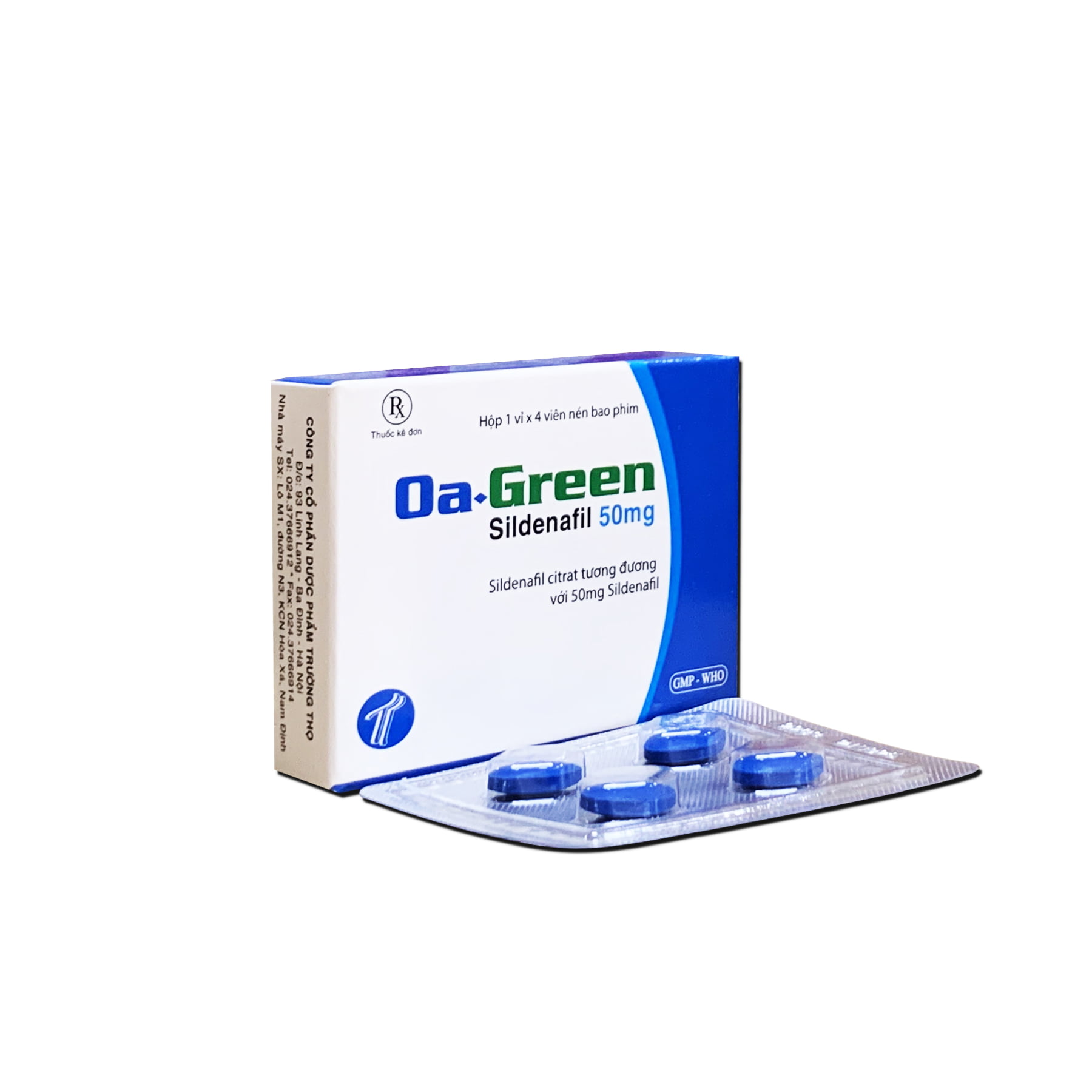 Thuốc OA Green Sildenafil 50mg hỗ trợ cải thiện sinh lý nam