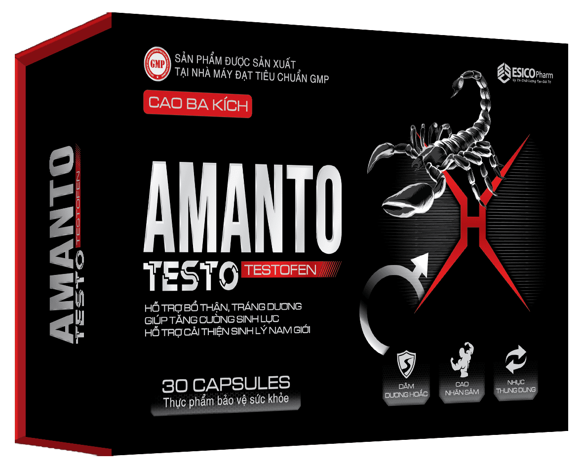 AMANTO TESTOS – Hỗ trợ tăng cường sinh lực & phong độ nam giới AMANTO TESTOS – Hỗ trợ tăng cường sinh lực & phong độ nam giới