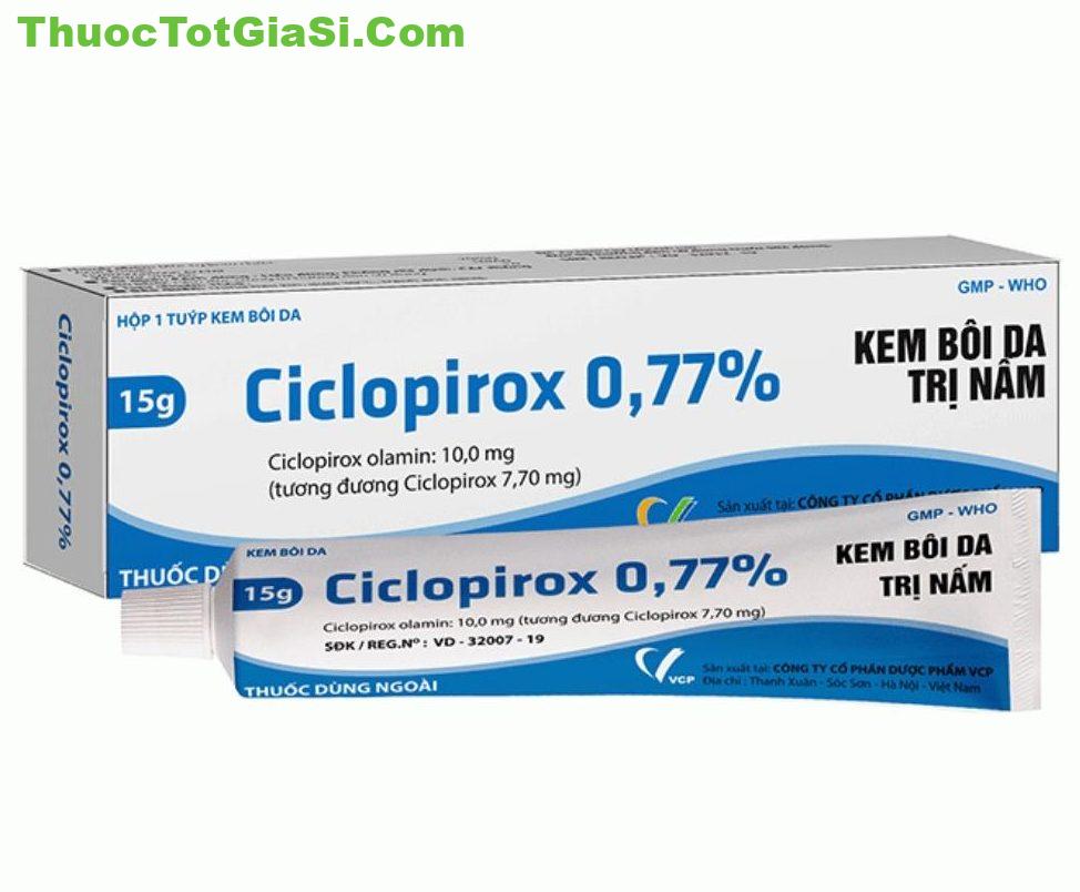 Ciclopirox 0.77%: Thuốc bôi trị nấm da, lang ben, Candida hiệu quả nhanh Ciclopirox 0.77%: Thuốc bôi trị nấm da, lang ben, Candida hiệu quả nhanh