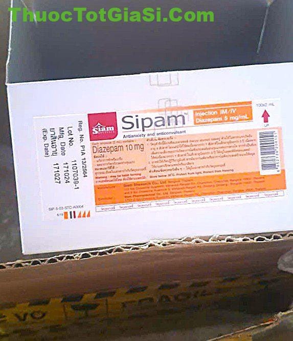 Sipam Thuốc tiêm Sipam (Diazepam) 5 mg/ml